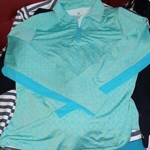 EMERALD 18 UPF Sun Protection Golf 1/4 Zip Long Sleeve